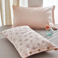 Axyaa Thick Cotton Pillowcase with Button Lock - Double-Sided Cozy Design