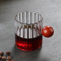 Axyaa Glass Espresso Milk Pitcher with Wood Handle
