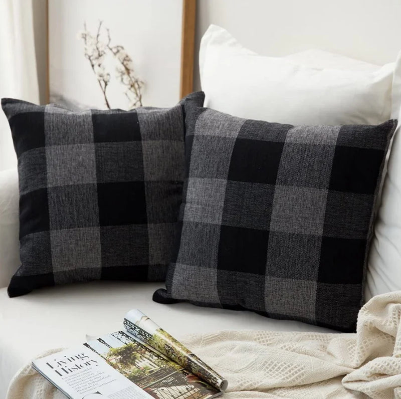 Plaid Pillow Covers 45x45cm for Cozy Home Decor - Axyaa