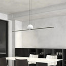 Axyaa Long Strip LED Pendant Light Marble Nordic Chandelier for Home Decor
