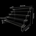Clear Acrylic Makeup Organizer Rack by Axyaa - Cosmetic Storage Stand for Eyeshadow, Lipstick, Powder
