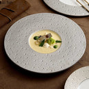 Axya Ceramic Dinner Plate Set - Restaurant Steak Dessert Pasta Soup Tableware