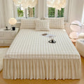 Axyaa Imitation Rabbit Velvet Fleece Bed Skirt - Winter Warm Mattress Cover