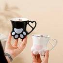 Axyaa Ceramic Cat Scratch Paw Cup - 300ml High Appearance Level Teacup Pair