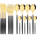 Axyaa White Gold 16-Piece Stainless Steel Cutlery Set
