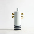 Axyaa Black White Dots Geometric Ceramic Vase Home Decor Ornament