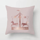 Axyaa Pink Geometric Print Decor Pillow Cover for Modern Luxury Home