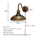 Axyaa Retro Industrial Wall Mounted Plug-in Lamp for Indoor Decor