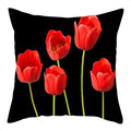 Axyaa Flower Printed Pillow Case - Decorative Polyester Cushion Cover - 45x45cm