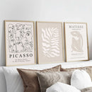 Bohemia Beige Line Art Canvas Prints by Axyaa for Gallery Wall Decor.