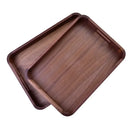 Axyaa Black Walnut Rounded Corner Tray, Solid Wood Handheld Fruit Tray