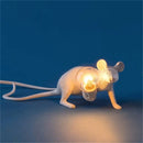 Axyaa Animal LED Table Lamp - Modern Mouse Cat Squirrel Night Light Fixture