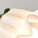 Axyaa Iron Art Flower Floor Lamp LED E27 White Flower Lampshade for Living Room Corners