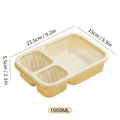 Axyaa 3-Compartment Lunch Box for Kids, Leak-proof Bento Box, Microwave Safe
