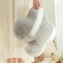 Axyaa Rabbit Hair Plush Pillow for Living Room Sofa and Car Cushion