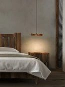 Axyaa Solid Wood Japanese Wabi-sabi Chandelier with LED for Tea Room, Restaurant, or Staircase