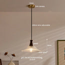 Axyaa Modern LED Pendant Lights Glass Wood Suspension Luminaire