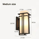 Axyaa Retro Glass Wall Lamp LED Outdoor Waterproof Chinese Corridor Aisle Courtyard Light