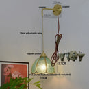 Axyaa Glass Brass LED Wall Sconce Vintage Vanity Light Fixture