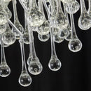 Axyaa Raindrop Crystal Chandelier: Modern Black/Gold/Silver Pendant Light for Living Room & Dining Room