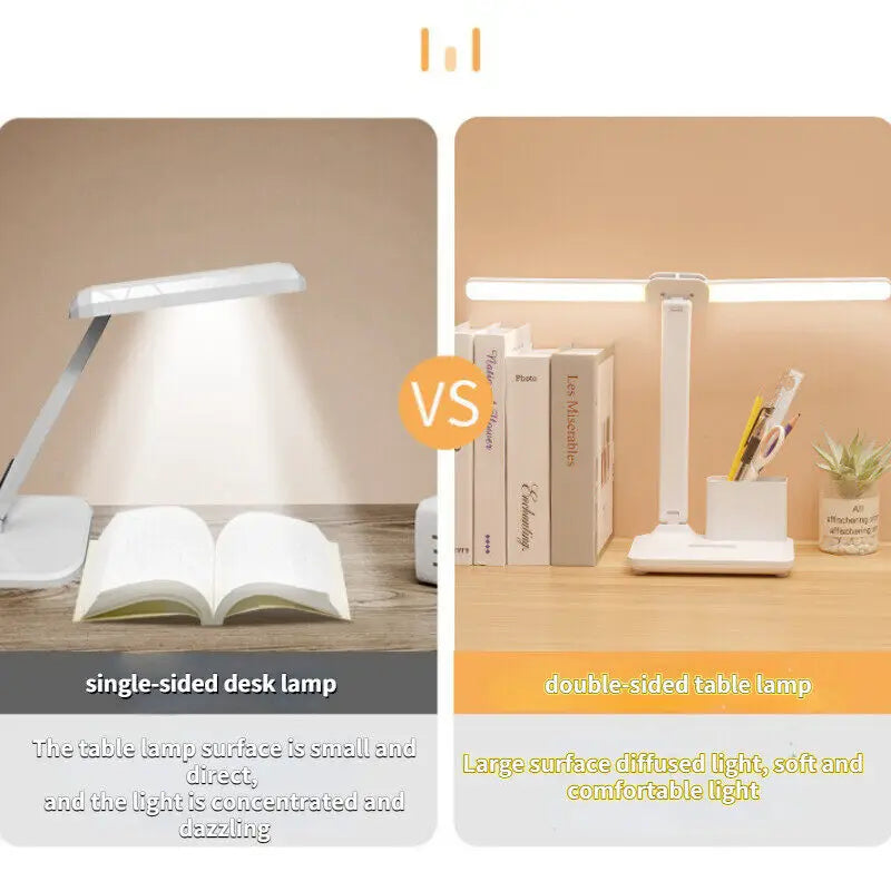 Axya LED Desk Lamp: Stepless Dimming, Multi-function Night Light, White Light