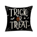 Axyaa Halloween Linen Pillowcase Set, Ghost & Witch Print Throw Pillow Cover