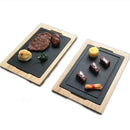 Axya Slate Stone Steak Tray Board: Western Cuisine Plate for Kitchen & Restaurant