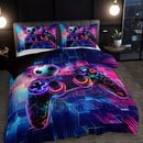 Axyaa 3D Basketball Controller Quilt Cover Set with 2 Pillowcases, High-definition Printing