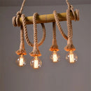 Axyaa Bamboo Hemp Rope Pendant Light for Creative Restaurant and Bar Decor