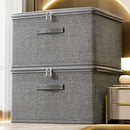 Axyaa Foldable Clothes Storage Box with Zipper, Large Capacity Wardrobe Organizer