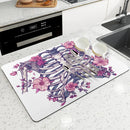 Axyaa Halloween Diatom Mud Kitchen Drain Pads Set for Tableware & Coffee Machine