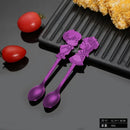 Stainless Steel Cartoon Couple Coffee Spoon Set by Axyaa