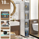 Axyaa Narrow Storage Cabinet: Multi-Tier Slim Organizer for Bathroom/Living Room
