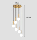 Axyaa LED Ring Stairs Pendant Light Chandelier for Living Room Dining Room Lighting