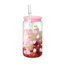 Axyaa Cherry Bow Plastic Cup with Straw Lid: Reusable, 16oz Cute Holiday Drinkware