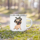 French Bulldog Print Enamel Mug by Axyaa - Dog Lover's Gift & Coffee Cup