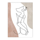 Axyaa Abstract Woman Face Line Couple Canvas Painting Sexy Body Poster Bedroom Decor