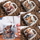 Alpine Calf Bathing Coffee Mug - Axyaa Office Friend Gift Cup