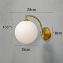 Axyaa Glass Ball LED Wall Lamps: Minimalist Nordic Design for Bedroom, Living Room & More