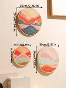 Colorful Bamboo Circle Wall Decorations by Axyaa - Aesthetic Boho Home Crafts