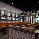 Axyaa Vintage Iron Pendant Light for Restaurant Kitchen Bar, American Country Retro Fixture