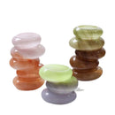 Axyaa Geometric Pebble Stack Glass Vase Gradient Color Flower Caterpillar Arrangement