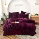 Axyaa Plush Crystal Duvet Set - 4-Piece Mink Bedding Ensemble