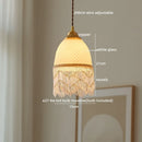 Axyaa Glass Tassels LED Pendant Light for Living Dining Bedroom, American Retro Style