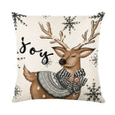 Axyaa Christmas Letter Print Throw Pillow Cover for Festive Home Decor