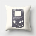 Axyaa Retro Cityscape Gramophone Guitar Drum Camera Print Cushion Cover