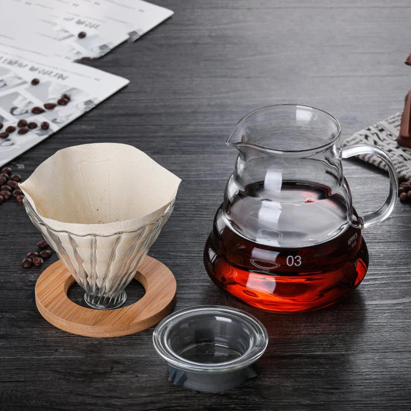 Axya Glass Coffee Pot Filter Brewer Cloud Kettle Teapot