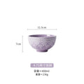 Axyaa Purple Lace Relief Ceramic Tableware Set