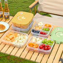 Axyaa Clear Compartment Lunch Box for Kids - Portable Sealed Bento Container