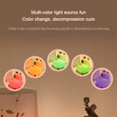 Axyaa Cartoon Capybara Silicone Night Light: USB Rechargeable, Dimmable, Timer for Kids' Room.